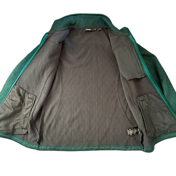 Swiss Tech ~ Teal Rain Knit Jacket ~Fleece lined ~ size M 8-10 - Picture 7 of 12
